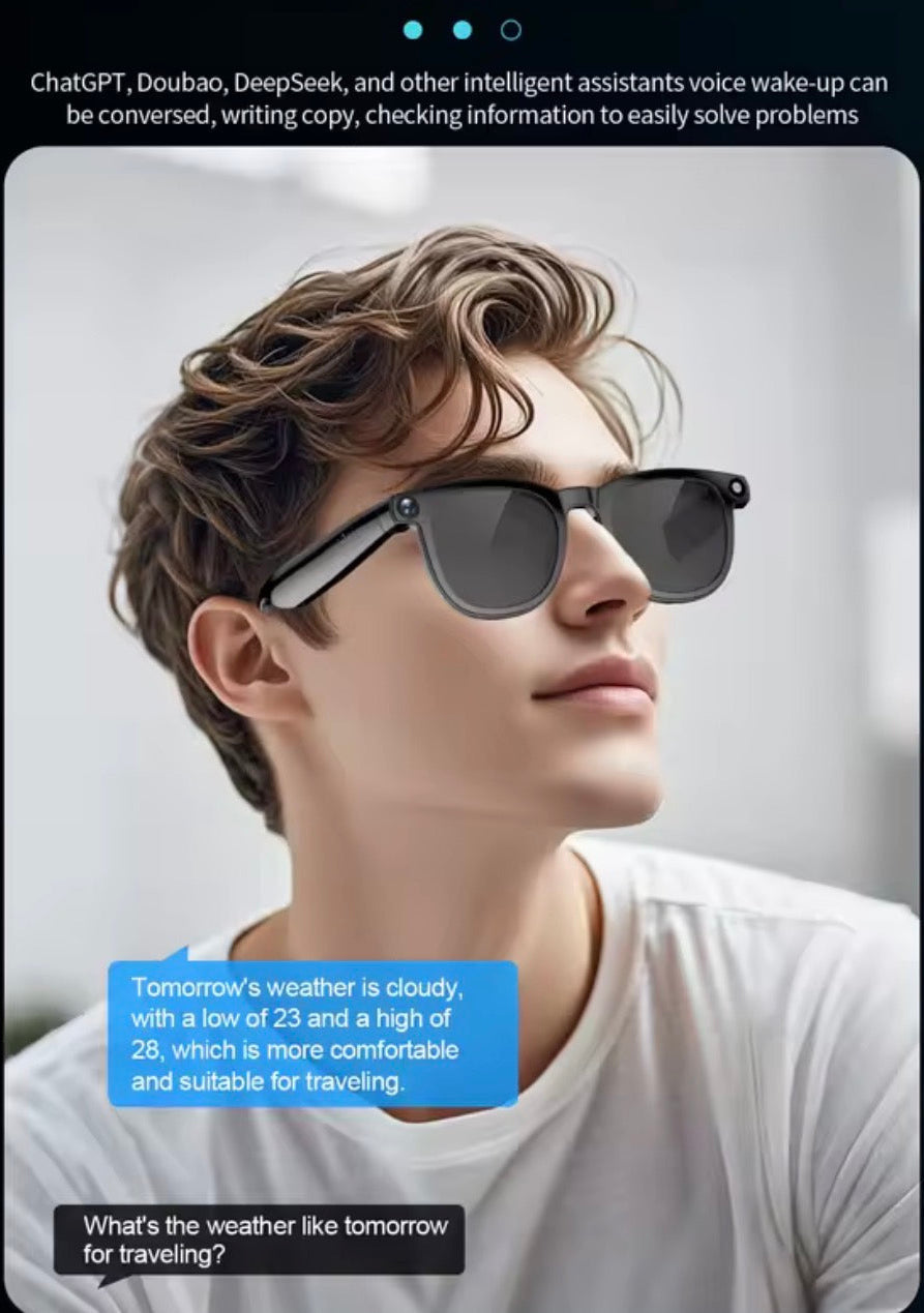 2 in1 4K Smart AI Glasses 800W pixel AI Shooting Camera HD Photo Video Voice Call Translation Waterproof Bluetooth AI Glasses