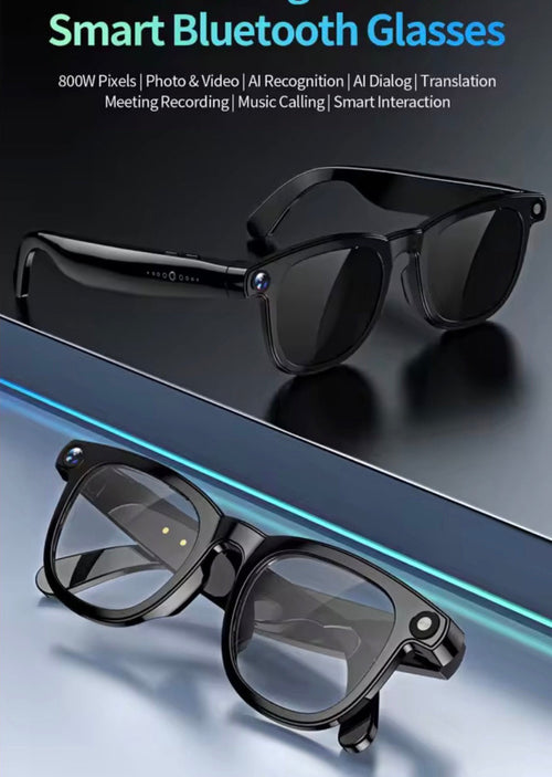 2 in1 4K Smart AI Glasses 800W pixel AI Shooting Camera HD Photo Video Voice Call Translation Waterproof Bluetooth AI Glasses